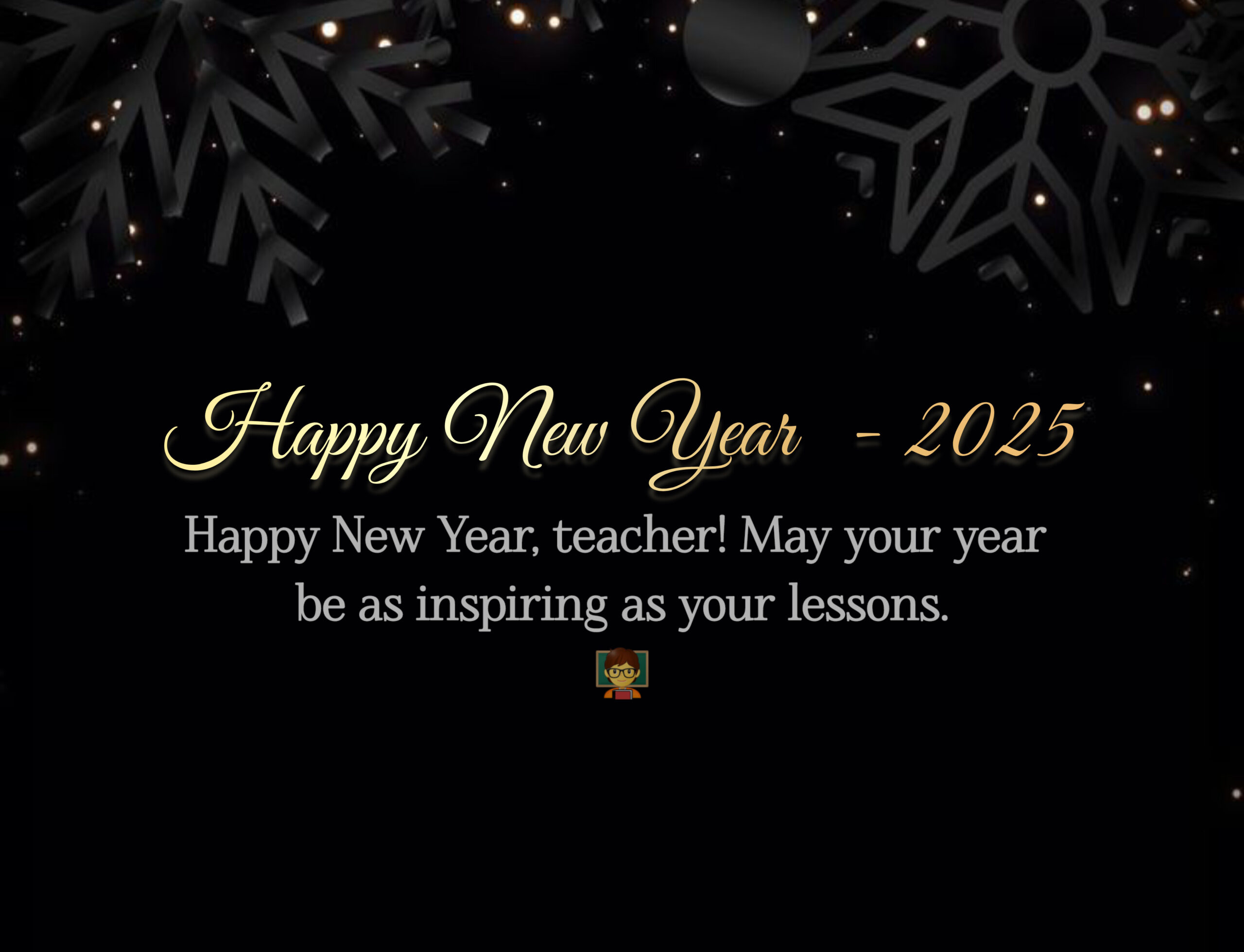 Happy New Year Wishes for teacher