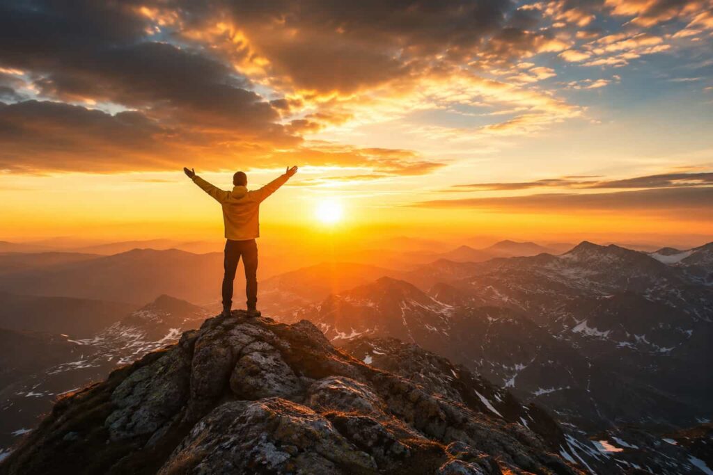 motivation quotes hero image sunrise mountain