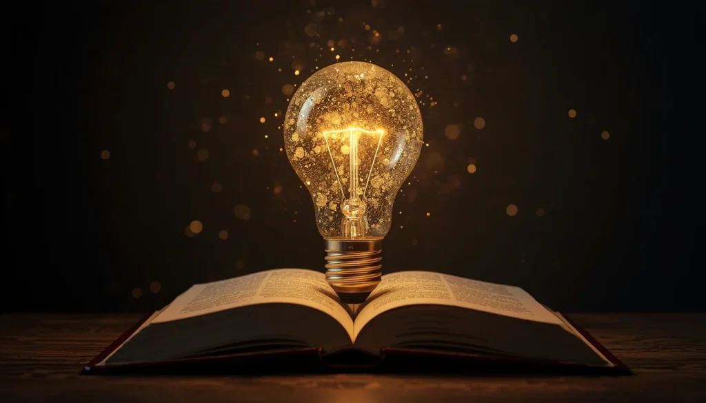 Glowing lightbulb concept illustrating mindset shift from motivation quotes