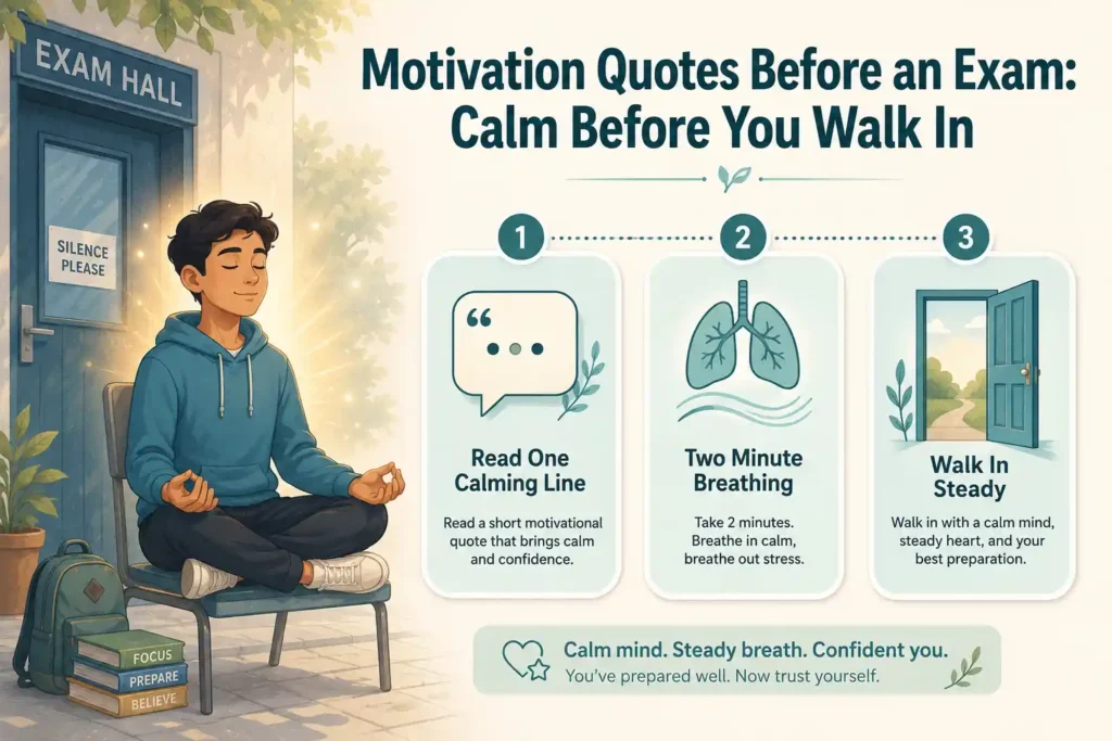 Motivation quotes before exam to calm nerves and boost confidence