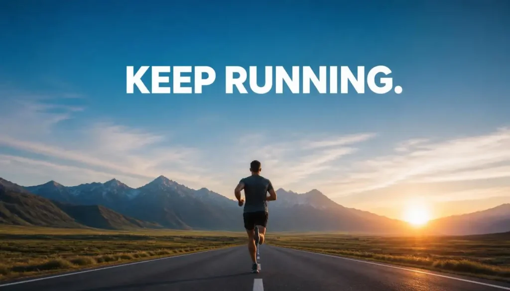 Running motivation quote for endurance and fitness progress
