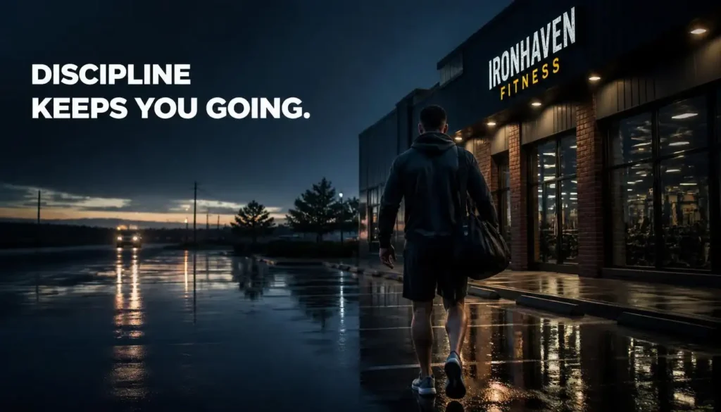 Motivation versus discipline quote for consistent workout habits