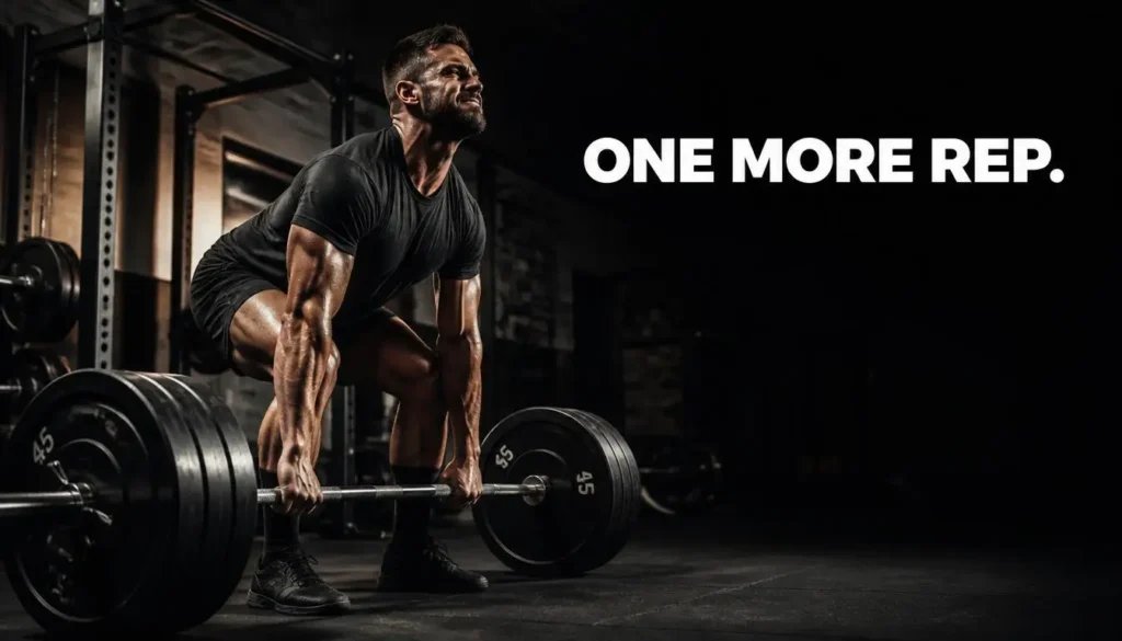One more rep strength training and bodybuilding motivation quote