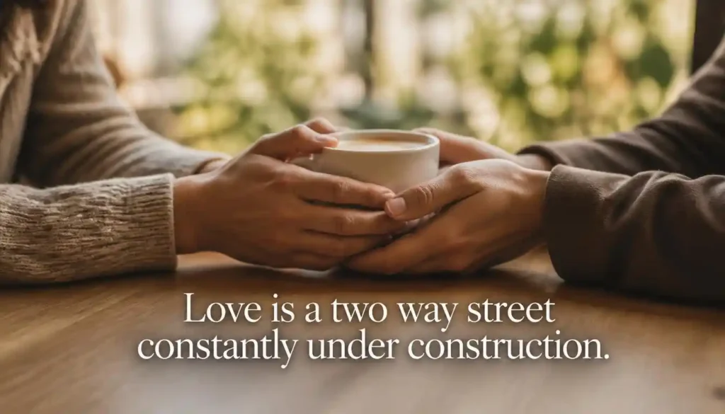 Love is a two way street – motivation quote for relationship