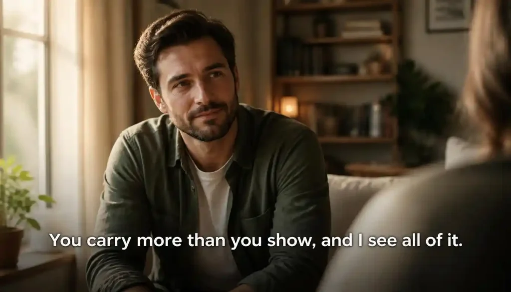 You carry more than you show – motivation quote for husband